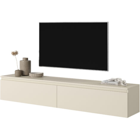 Selsey SENEY - Mueble TV gris beige, 175 cm