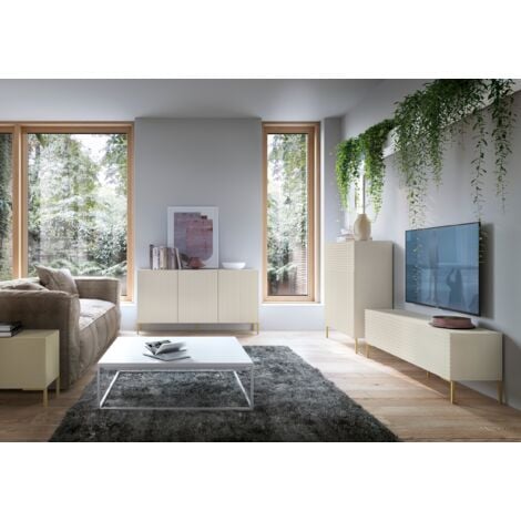 Selsey LAMMELO - Mueble TV gris beige 175 cm