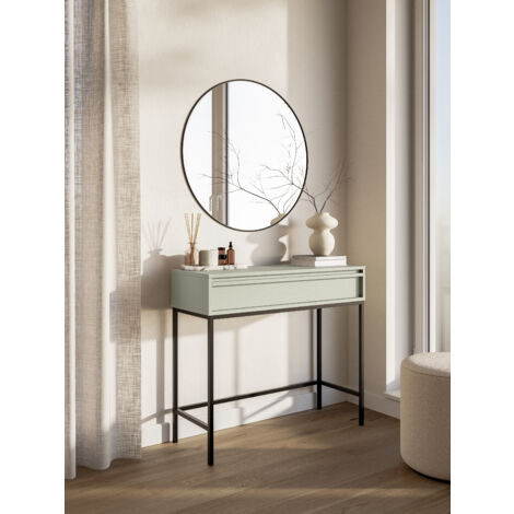 Selsey Evo - Schminktisch Mit Schubladen Und Metallgestell, Graubeige