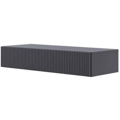 Selsey VELDIO - Consola suspendida con cajón- 90 cm - Negro