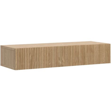 Selsey NOLIE - Consola con cajones suspendida - 90 cm - acabado roble