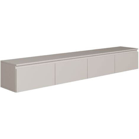 Selsey BEMMI -Mueble de TV suspendido con 2 puertas -200 cm -greige