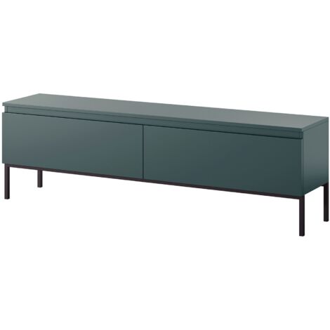 Selsey BEMMI – Mueble TV 150 cm, verde oscuro con patas negras