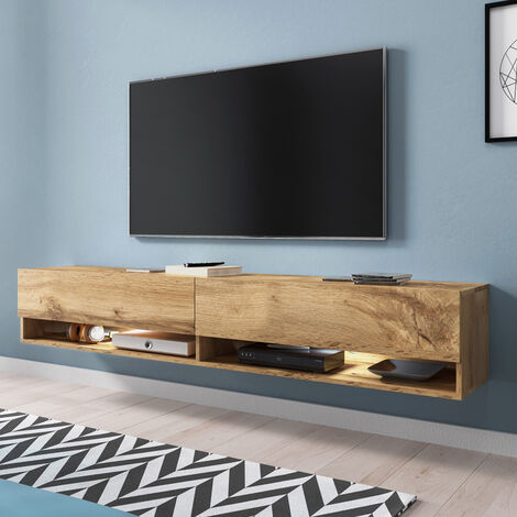 Selsey Wander Mueble De Tv De Pie Colgante Cm Roble Wotan Con Iluminaci N Led