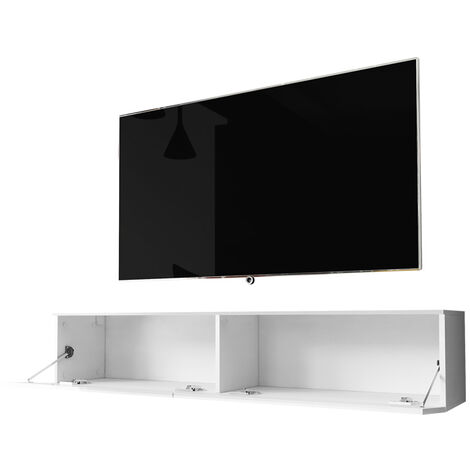 Selsey Kane Mueble De Tv De Pie Colgante Cm Blanco Mate