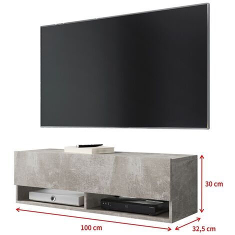 Selsey Wander Mueble De Tv De Pie Colgante Cm Hormig N Moderno