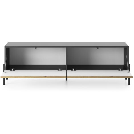 Selsey Lammelo Cassettiera 2 Ante In Melaminico Bianco Con Gambe Dorate | 92 Cm