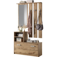 Selsey Yesfir - Juego de recibidor - con espejo - roble wotan - moderno