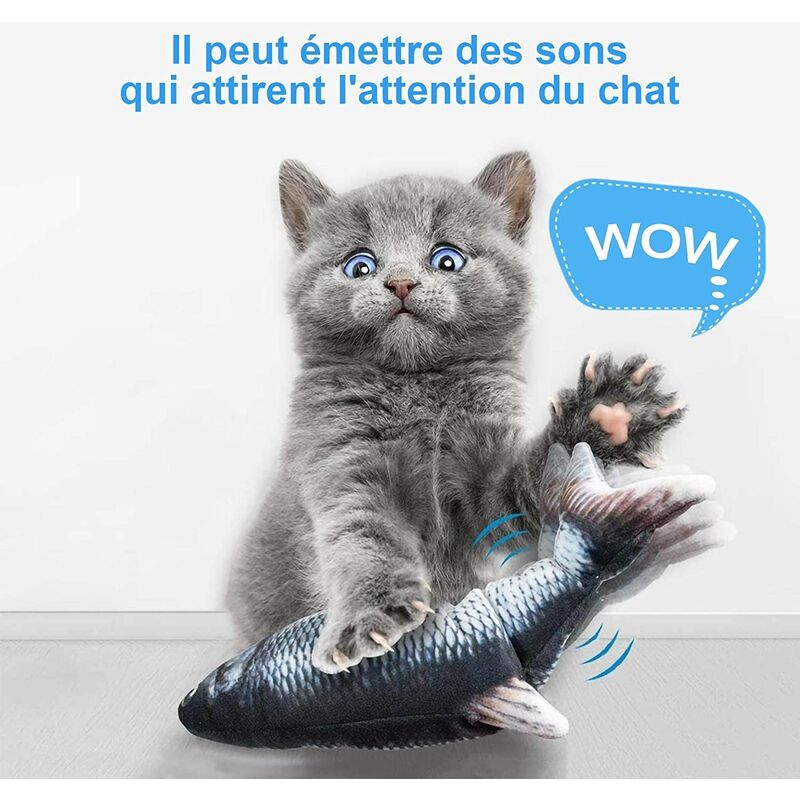 Perle Rare 2 Pieces De Simulation De Jouet De Chat Poisson Electronique Poisson Cataire Jouet Balancoire Poisson Chat Jouet Usb Rechargeable Remuant Poisson Chat Jouet Herbe Carpe Carassin