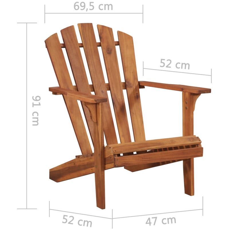 dimension chaise adirondack