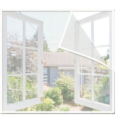 Taille Maximale de la Fenêtre 130x150cm Apalus Moustiquaire Transparente Universelle pour Fenêtre/Maille Lavable Lot de 4, Blanc Bricolage Moustiquaire Ajustable 