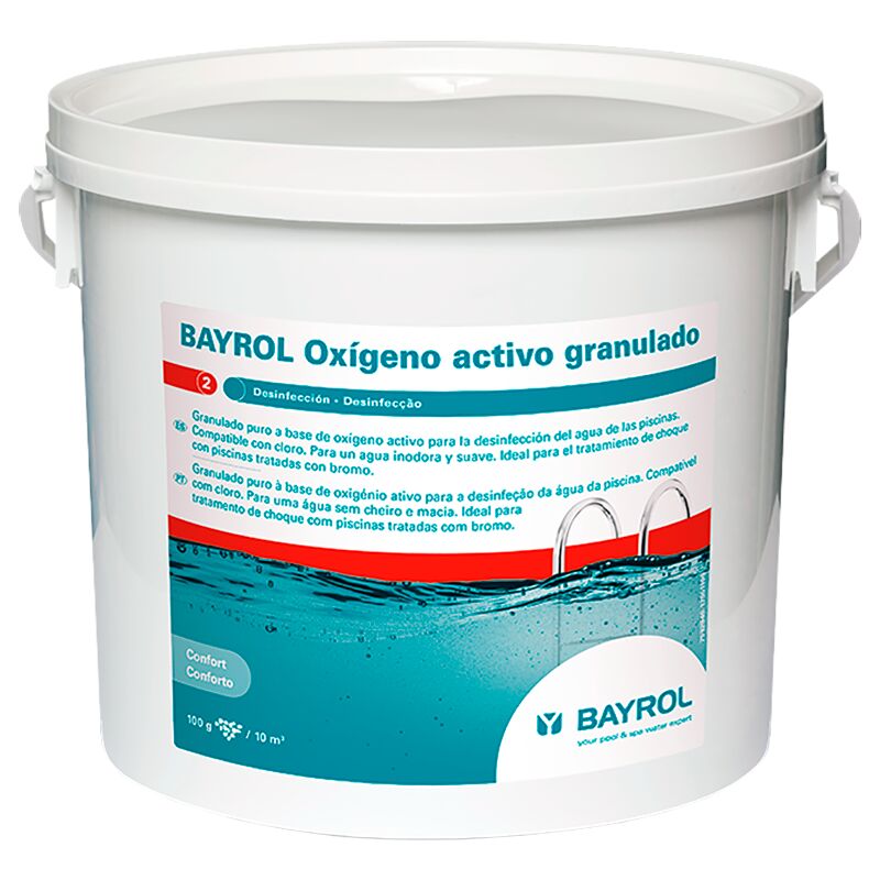 Oxígeno activo granulado 5 Kg. Bayrol