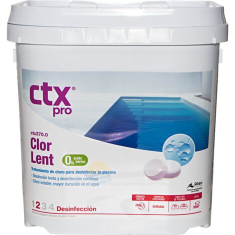 Cloro lento tabletas multiacción CTX-370.0 ClorLent, 5 Kg.