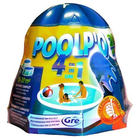 Tratamiento de agua para piscinas 20 m³ 4 acciones Cloro Poolp'o Gre 08013 A