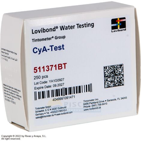 Caja Reactivo Acido cianúrico, 250 Uds. Lovibond