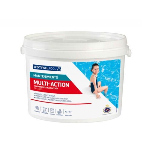 Tratamiento Multiacción de Cloro AstralPool 5KG - Limpieza y Clarificación para Piscinas (1/2)