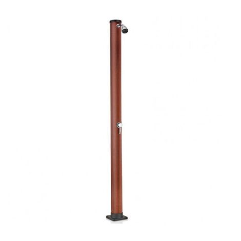 Ducha solar redonda PVC imitación madera 20 litros Gre AR1020W