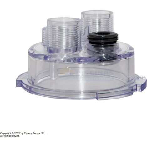 Tapa superior POD(con adaptador roscado para detector de caudal)para Electrolisis Tri pH, Tri Pro, pH Link y Dual Link de Zodiac