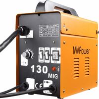 MVPower Soldadora inverter MIG130, soldador de electrodo, dispositivo de soldadura profesional, 120 A 230 V, soldadora inverter con alambre