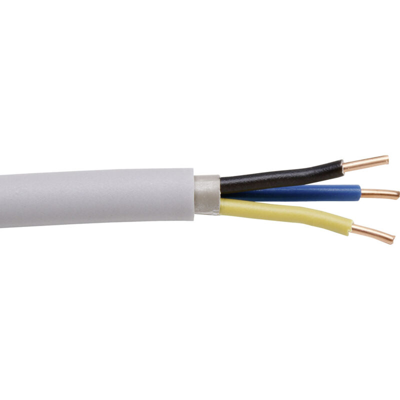 Kopp Erdleitung NYY-J 3G X 1,5 Mm² – 10 M, Schwarz, Für Feste Installation