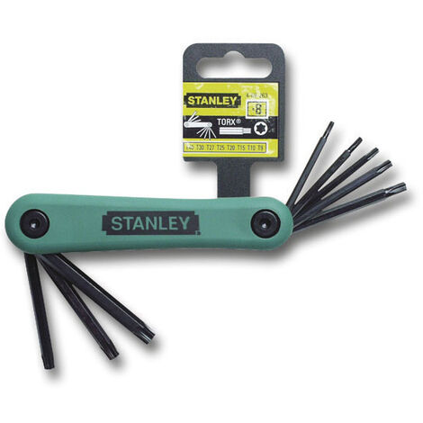 Stanley Stiftschlüssel-Set 9-tlg kurz Sechskant Imbus Sechskantschlüssel 