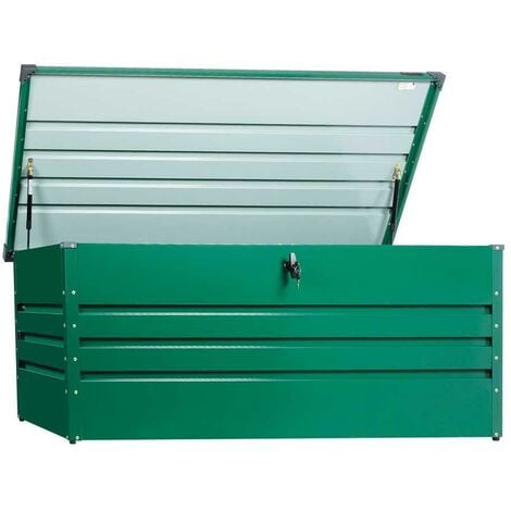 Grune Metallbox fur Garten 165x70x62 cm ZIPPER zigab165gr
