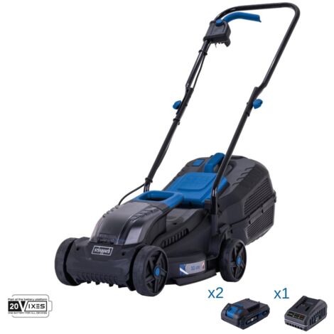 Rasenmaeher 20V 32cm 2 akkus 2.0Ah + Ladegeraet ixes Scheppach bc-mp320-x