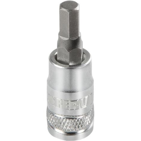 Steckschlussel mit 3 mm 1/4 Sechskanteinsatz Fervi bn415n003a (1/3)