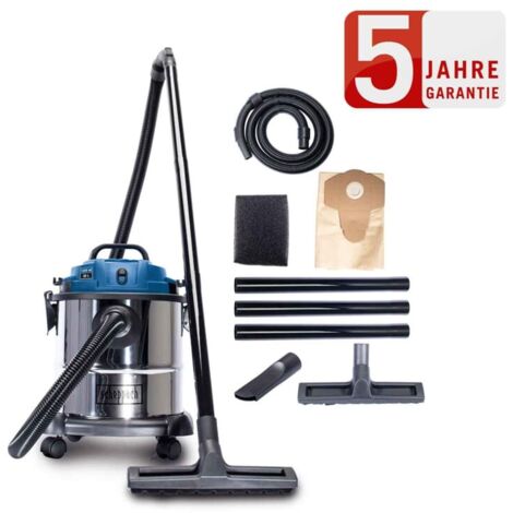 NASS-TROCKENSAUGER EDELSTAHLBEHÄLTER STAUBSAUGER 20L 1200W SCHEPPACH NTS20