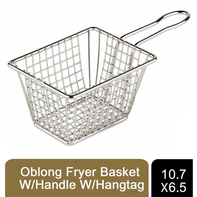 Winco FB-30 Fry Basket with Green Handle