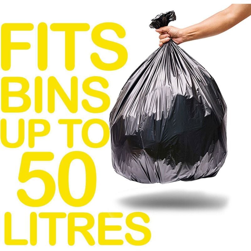 Trashbags 220 Liters Heavy Duty Strong Thick Rubbish Extra Large Trash Can Liners  Black Garbage Bags Extra Large