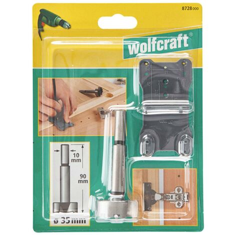 wolfcraft Forstner Drill Bit Set for Marking & Drilling Hinge Holes, 2 Pcs (1/5)