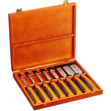 Bahco 424P-S8-EUR 424-P Bevel Edge Chisel Set, 8 Piece BAH424PS8