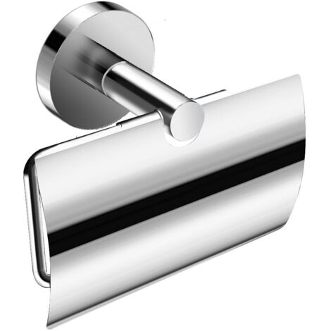 COSMIC Toilet Roll Holder with Cover, Chrome, Hidden Fixings, Start Collection (1/5)