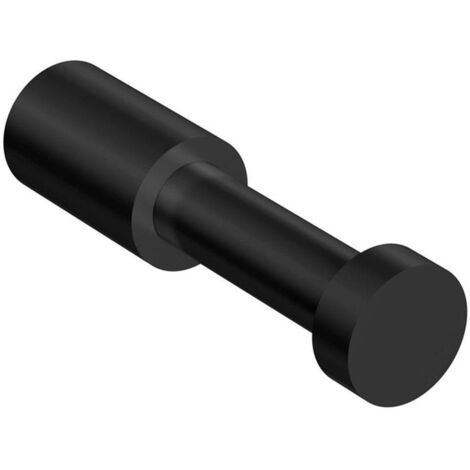 COSMIC Towel hook, Robe hook, Coat hook Wall-mounted Matt Black Logic Collection (1/5)
