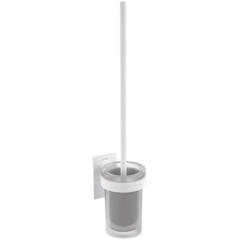 COSMIC Wall-Mounted Toilet Brush, Self-adhesive, White, Compact Stick Collection (1/5)