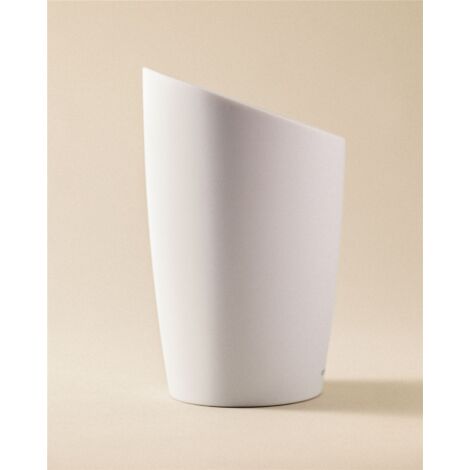 COSMIC Saku Toothbrush Holder  Minimalist Oval Sink Caddy  Matte Stone Plastic