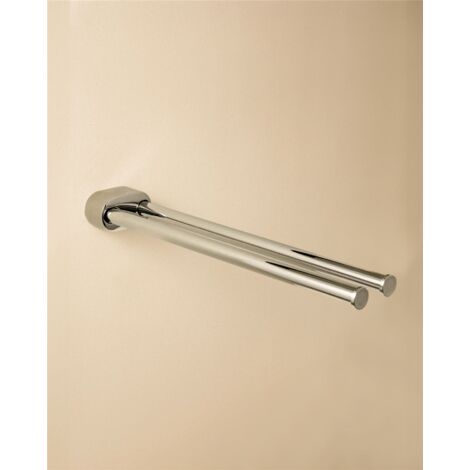 COSMIC Architect Swivel Towel Rack  2-Arm Chrome Metal Wall Holder w/ Screws