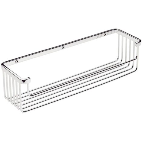 COSMIC Shower Caddy, Shower Basket, 40cm Big, Silver, Architect S+ Collection (1/5)