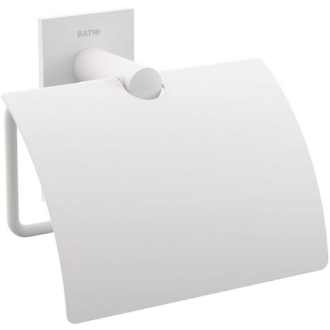 Cosmic Toilet Roll Holder With Cover Matt White Stick (1/5)