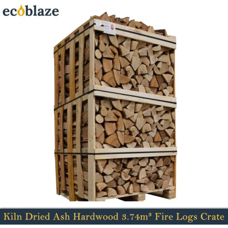 Ecoblaze Ash Kiln Dried 3.74m³ Crate Firewood Logs for Wood Burner & Pizza Oven (1/5)