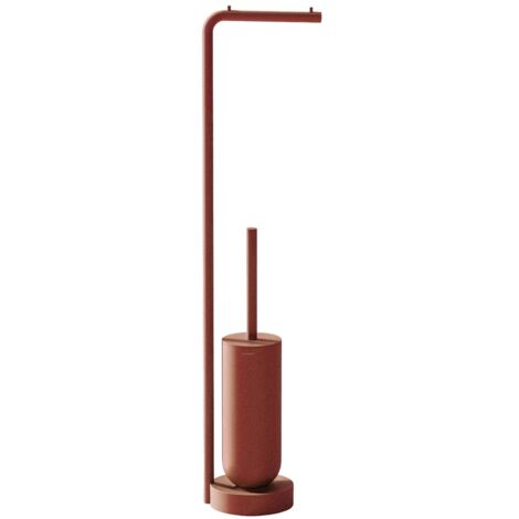 COSMIC Toilet brush with toilet roll holder, Terracotta, GEYSER Collection