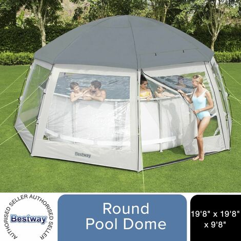 Bestway 19'8" x 19'8" x 9'8" / 6.00m x6.00mx2.95m Round Dome for Swimming Pools