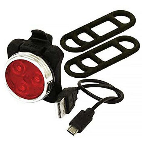 Rolson 3 SMD USB Recharge Red Bike Light