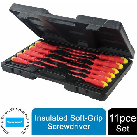 Silverline Screwdriver Set Insulated Soft-Grip Tools Set 11pce 918535