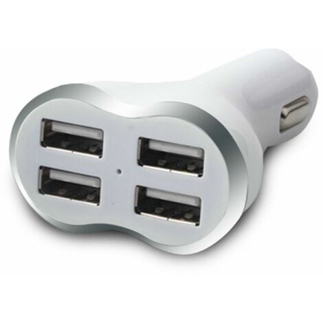 Aquarius Powerful & 4-Port Universal USB Car Charger White (1/3)