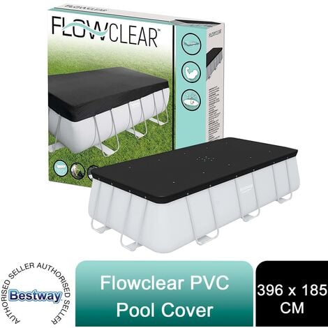 Bestway Flowclear Rectangular Black Power Steel PVC Tarpaulin, 396 x 185 cm