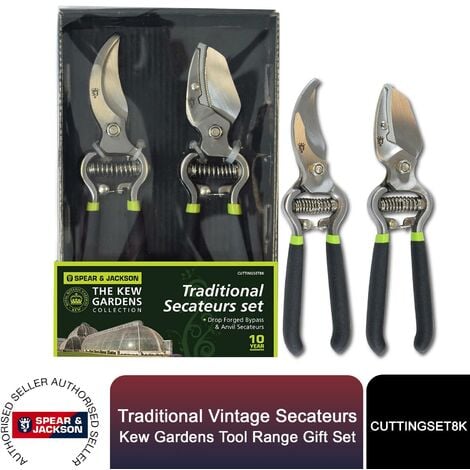 Spear & Jackson Gift Set, Traditional Vintage Secateurs, Kew Gardens Tool Range