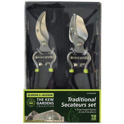 Spear & Jackson Gift Set, Traditional Vintage Secateurs, Kew Gardens Tool Range