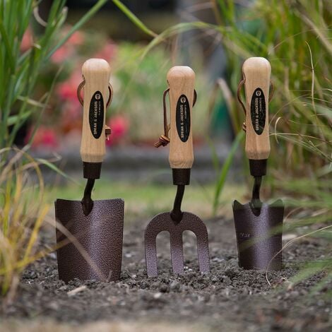 Spear & Jackson Gift Set of Trowels and Weed Fork, Elements Garden Hand Tools